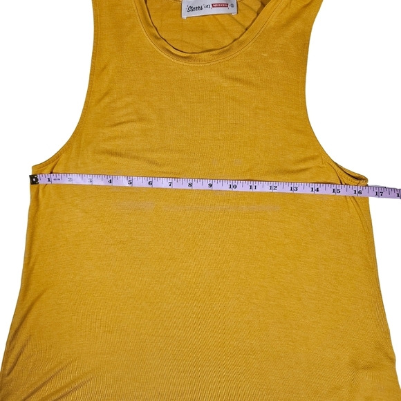 Starrs On Mercer Yellow Crew Neck Tank Top, Small - Picture 8 of 9
